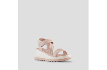 Image of Cougar Hibiscus Leather Wedge Womans Sandals, Shell, 10, Hibiscus-Shell-10