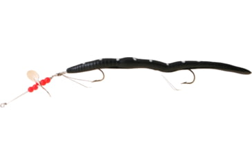 Image of Creme Lures Scoundrel Rigged Worm, 1, 6in, Black-White, 0172-3-1