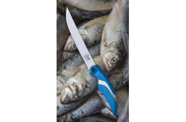 Image of Cuda Knives Cuda Flex Fillet 7 Fixed Blade Knife, 7in, German 4116 Steel, Standard Edge, Blue, Synthetic Handle, 18090