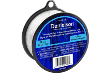 Image of Danielson Plus 7 Mono Nylon Line 10 lb, Clear, 418C-10