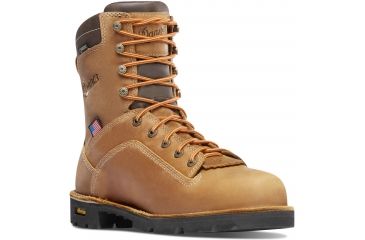 Image of Danner Quarry USA 8in 400G Insulation Non-Metallic Toe Boots, Distressed Brown, 14EE, 17321-14EE