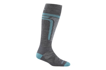 Image of Darn Tough Edge OTC Midweight with Cushion w/ Padded Shin Socks - Womens, Gray, Small, 8057-GRAY-S-DARN