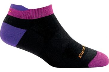 Image of Darn Tough Running Vertex No Show Tab Ultra Light Sock - Women's, Black, Medium, 1016_BLACK_M_DARN