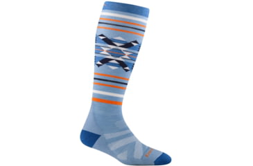 Image of Darn Tough Snowscape OTC Lightweight With Cushion - Womens, Bluebird, Small, 8047-BLUEBIRD-S-DARN