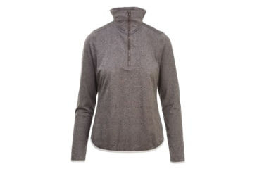Image of Demo,Woolrich Women's New Heights Half Zip Long Sleeve Shirt, Ash Heather, M, 7111-AHR-DEMO