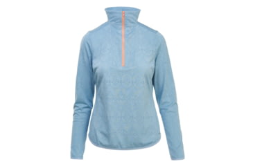 Image of Demo,Woolrich Women's New Heights Half Zip Long Sleeve Shirt, Light Bijou Htr, M, 7111-LBH-DEMO
