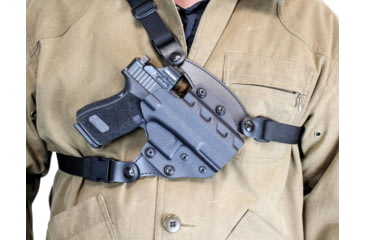 Image of DeSantis Outdraw Chest Rig, Right, Kydex, S&amp;W M&amp;P Compact .22, S&amp;W Per. Cent. M&amp;P 9 Shield E, 209KA1RZ0