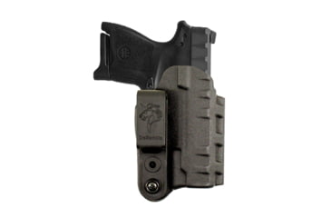 Image of DeSantis Slim-Tuk Leather IWB Holster, Kimber R7 Mako w/or w/out Red Dot, Ambidextrous, Black, 137KJ6VZ0