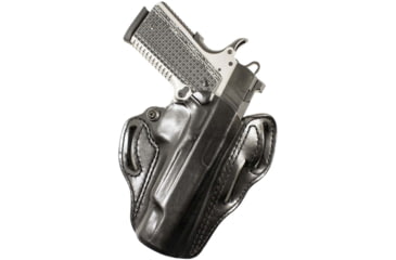 Image of DeSantis Speed Scabbard Leather OWB Belt Holsters, Taurus Judge Public Defender, UltraLite 2in Barrel w/ 2.5in, Cylinder 4510PD, Right Hand, Plain, Black, 002BAI6Z0