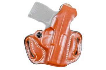 Image of DeSantis Thumb Break Mini Slide Leather Belt Holster, Glock 43X MOS W/ TLR-7 SUB, Right Hand, Tan