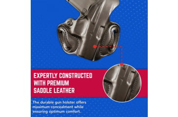 Image of DeSantis Thumb Break Mini Slide Leather OWB Holster, H&amp;K CC9 with or w/o Red Dot, Left Hand, Leather Construction, Matte Finish, Black, 085BB7ZZ0