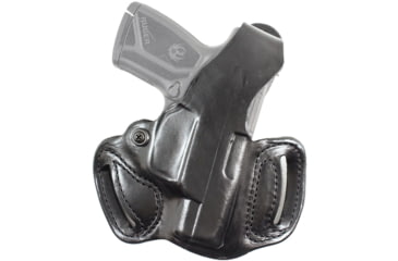 Image of DeSantis Thumb Break Mini Slide Leather OWB Holster, H&amp;K CC9 with or w/o Red Dot, Left Hand, Leather Construction, Matte Finish, Black, 085BB7ZZ0