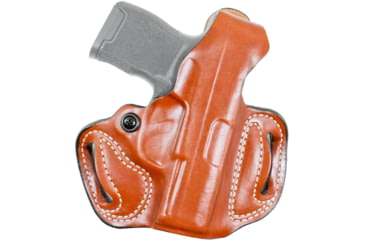 Image of DeSantis Thumb Break Mini Slide Leather OWB Holster, H&amp;K CC9 with or w/o Red Dot, Right Hand, Leather Construction, Matte Finish, Tan, 085TA7ZZ0