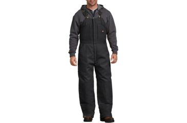 Image of Dickies Duck Insulated Bib Overalls, Black - TB839BKMS