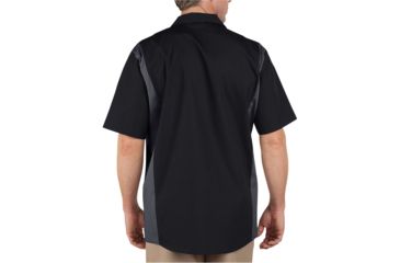 Image of Dickies - Industrial Color Block Short Sleeve Shirt, Black/charcoal - LS524BKCH2X