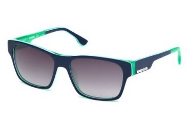 Image of Diesel DL0012 Sunglasses - Blue Frame Color