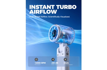 Image of Diveblues N607D JetForce Handheld Fan, White, N607DNEW-WH-GY