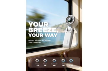 Image of Diveblues N607D JetForce Handheld Fan, White, N607DNEW-WH-GY