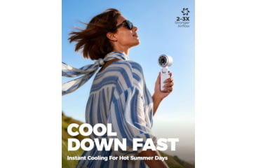 Image of Diveblues N607D JetForce Handheld Fan, White, N607DNEW-WH-GY