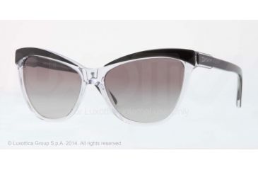 Image of DKNY DY4116 Single Vision Prescription Sunglasses DY4116-313111-56 - Lens Diameter 56 mm, Frame Color Top Black On Transparent