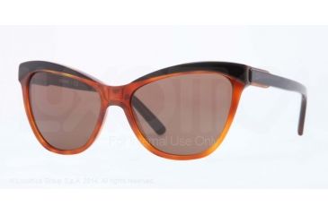 Image of DKNY DY4116 Single Vision Prescription Sunglasses DY4116-363973-56 - Lens Diameter 56 mm, Frame Color Top Black On Tr Havana