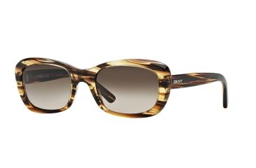 Image of DKNY DY4118 Progressive Prescription Sunglasses DY4118-365013-51 - Lens Diameter 51 mm, Frame Color Striped Honey