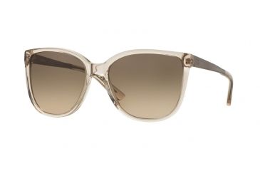 Image of DKNY DY4137 Progressive Prescription Sunglasses DY4137-36976G-58 - Lens Diameter 58 mm, Frame Color Beige Crystal/satin Tobacco