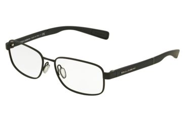 Image of Dolce&amp;Gabbana DG1281 Eyeglass Frames 1260-53 - Black Rubber Frame