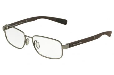 Image of Dolce&amp;Gabbana DG1281 Eyeglass Frames 1262-53 - Gunmetal Rubber Frame