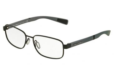 Image of Dolce&amp;Gabbana DG1281 Eyeglass Frames 1289-53 - Black Rubber Frame