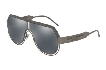 Image of Dolce&amp;Gabbana DG2231 Sunglasses 12866G-59 - , Grey Mirror Black Lenses