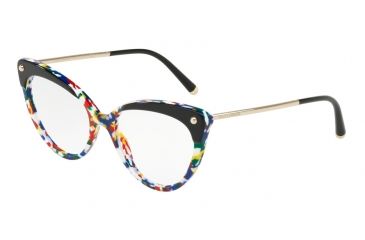 Image of Dolce&amp;Gabbana DG3291 Eyeglass Frames 3181-54 - Top Black On Memphis Frame