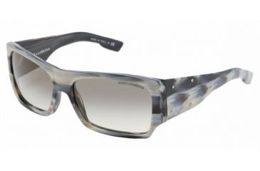 Image of Dolce&amp;Gabbana DG4045 SV Prescription Sunglasses - Striped Gray Crystal Gray Gradient Frame / 58 mm Prescription Lenses, 896-32-5815
