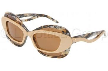 Image of Dolce&amp;Gabbana DG4069 Sunglasses 160673-5717 - Beige On Veneziano Brown