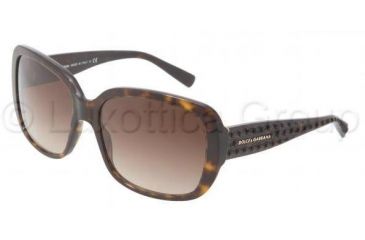 Image of Dolce&amp;Gabbana MISS SICILY DG4115 Single Vision Prescription Sunglasses DG4115-502-13-5916 - Lens Diameter 59 mm, Frame Color Havana