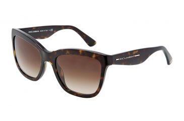 Image of Dolce&amp;Gabbana DG4140 Sunglasses 502/13-5419 - Havana Frame, Brown Gradient Lenses