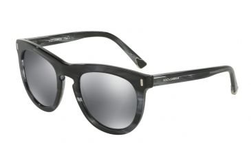 Image of Dolce&amp;Gabbana DG4281 Bifocal Prescription Sunglasses DG4281-29246G-52 - Lens Diameter 52 mm, Frame Color Striped Anthracite