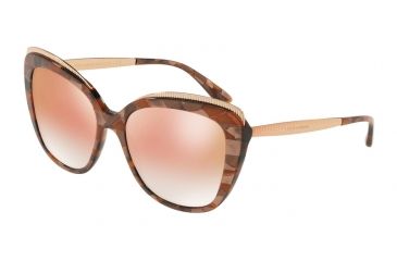 Image of Dolce&amp;Gabbana DG4332 Bifocal Prescription Sunglasses DG4332-31316F-57 - Lens Diameter 57 mm, Frame Color Cube Bronze