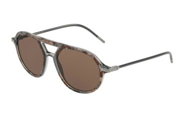 Image of Dolce&amp;Gabbana DG4343 Progressive Prescription Sunglasses DG4343-318373-54 - Lens Diameter 54 mm, Frame Color Top Grey Havana On Grey Transp