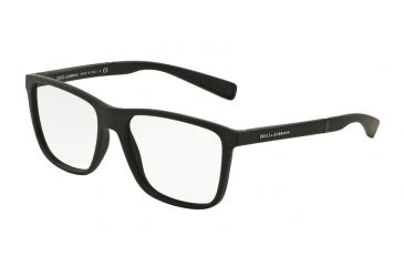 Image of Dolce&amp;Gabbana DG5016 Eyeglass Frames 2616-52 - Black Rubber Frame