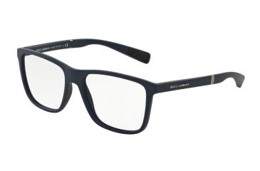 Image of Dolce&amp;Gabbana DG5016 Eyeglass Frames 3012-52 - Dark Blue Rubber Frame