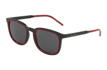 Image of Dolce&amp;Gabbana DG6115 Sunglasses 252587-53 - Matte Black Frame, Grey Lenses