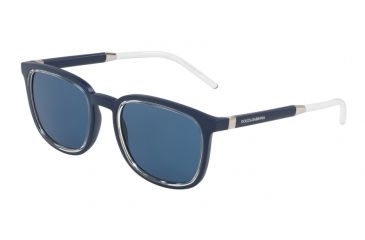 Image of Dolce&amp;Gabbana DG6115 Sunglasses 309480-53 - Matte Blue Frame, Blue Lenses