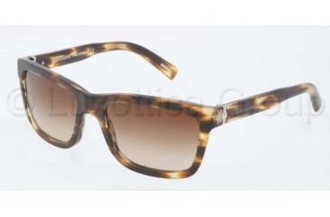 Image of Dolce&amp;Gabbana SICILIAN HINGE DG4161 Single Vision Prescription Sunglasses DG4161-267213-5718 - Lens Diameter 57 mm, Frame Color Matte Striped Brown