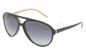Image of Dolce&amp;Gabbana DG4016 Sunglasses with No-Line Progressive Rx Prescription Lenses DG4016-15088G-6113 - Lens Diameter: 61 mm, Frame Color: Black Banner Gray Gym