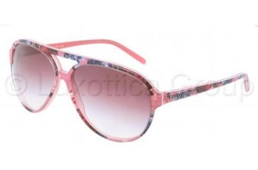 Image of Dolce&amp;Gabbana DG4016 Sunglasses with No-Line Progressive Rx Prescription Lenses DG4016-19278H-6113 - Lens Diameter: 61 mm, Frame Color: Flowers Pink / Red