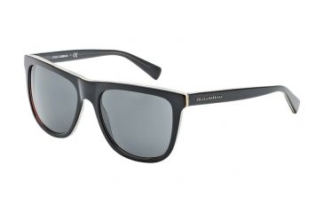 Image of Dolce&amp;Gabbana URBAN DG4229 Single Vision Prescription Sunglasses DG4229-187187-55 - Lens Diameter 55 mm, Frame Color Top Black On Grey