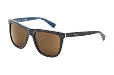Image of Dolce&amp;Gabbana URBAN DG4229 Single Vision Prescription Sunglasses DG4229-286773-55 - Lens Diameter 55 mm, Frame Color Top Havana On Mt Petroleum