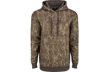 Image of DRAKE Ol' Tom Back Eddy Hoodie - Men's, Mossy Oak Bottomlands Camo, Large, OT2298-006-3