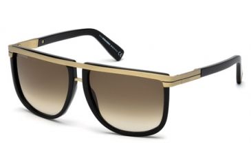 Image of DSquared DQ0161 Sunglasses - Shiny Black / Gradient Green Frame Color